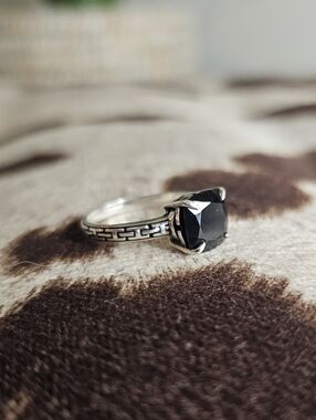EFFY Onyx Ring 925 Sterling Silver Size 9.5